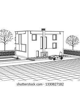 house 3d illustration