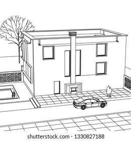 house 3d illustration