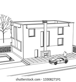 house 3d illustration
