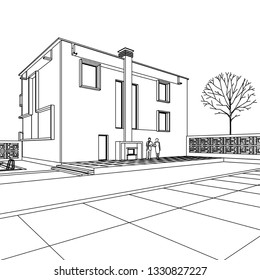 house 3d illustration