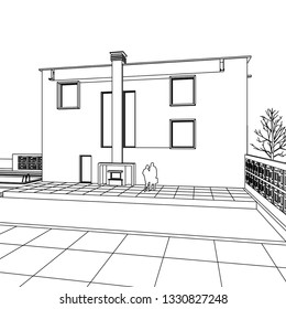 house 3d illustration
