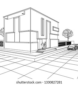 house 3d illustration