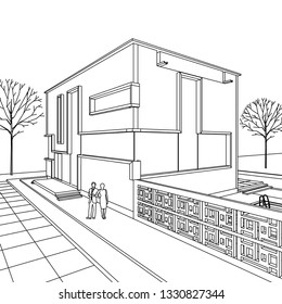 house 3d illustration