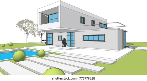 house, 3d illustration