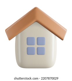 House 3d vector icon. Easily editable gradient mesh