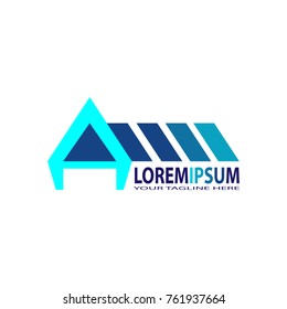 house abstract concept icon. Real estate logo design
