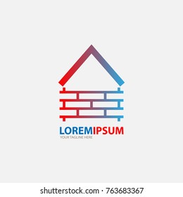 house abstract concept icon. Real estate logo design