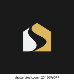 House abstract design logo vector image