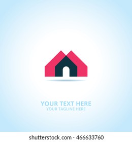 House abstract emblem, design concept, logo, logotype element for template.