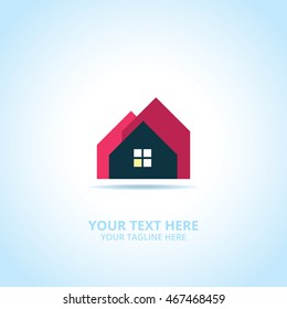 House abstract emblem, design concept, logo, logotype element for template.