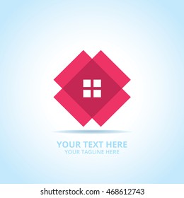 House abstract emblem, design concept, logo, logotype element for template.