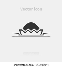 House abstract icon isolated on background. Vector illustration