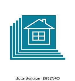 house abstract logo graphic vector design for construction industry