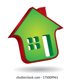 House abstract modern house icon 