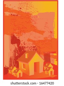House Abstract Orange