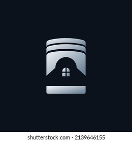 house with abstract piston concept