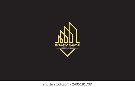 House Abstract Real Estate Countryside Logo Design Template for Company. Building Vector Silhouette