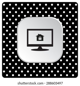House, access is closed, locked. icon. vector design