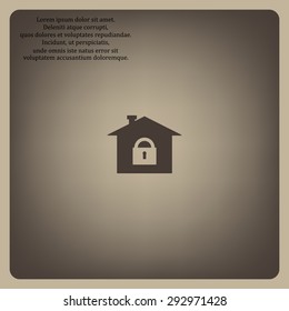 House, access is closed, locked. icon. vector design