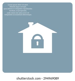 House, access is closed, locked. icon. vector design