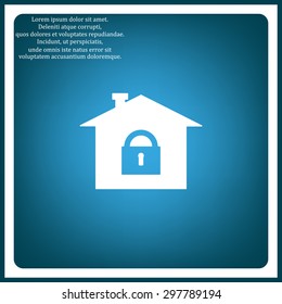 House, access is closed, locked. icon. vector design