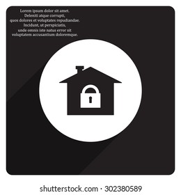 House, access is closed, locked. icon. vector design