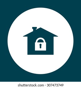 House, access is closed, locked. icon. vector design