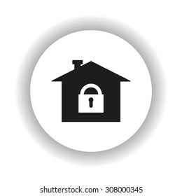 House, access is closed, locked. icon. vector design