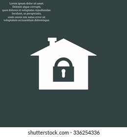 House, access is closed, locked. icon. vector design