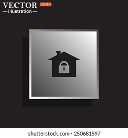House, access is closed, locked,  vector illustration, EPS 10