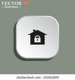 House, access is closed, locked,  vector illustration, EPS 10