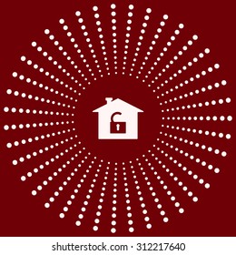 House, access is open, unlocked. icon. vector design