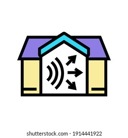 house acoustic color icon vector. house acoustic sign. isolated symbol illustration