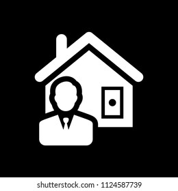 House agent icon vector white