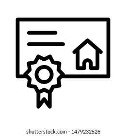 house agreement thin line vector icon