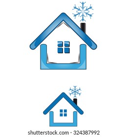 House with air conditioning system