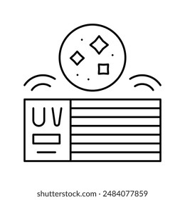 house air filtration system line icon vector. house air filtration system sign. isolated contour symbol black illustration