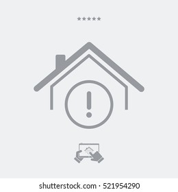 House alert - Vector web icon