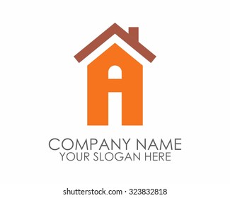 house alphabet typography alphabet logo image icon