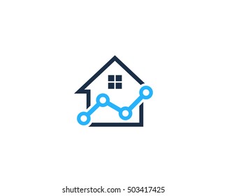 House Analytic Logo Design Template