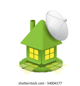 house with antenna
