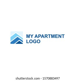 House apartment Abstract Real Estate Countryside Logo Design Template for Company. Building Vector Silhouette.