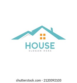Ilustración vectorial del logotipo de la casa y el apartamento 