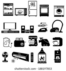 House appliance, icon set