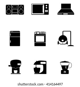 House appliance, icon set