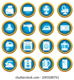 House appliance icons set. Simple illustration of 16 house appliance vector icons for web