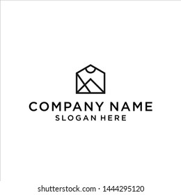 house architect logo design vector illustration template