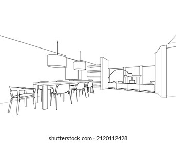 house architectural sketch vector illustration