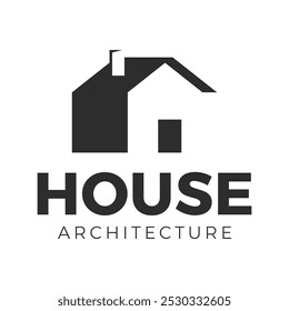 house architecture abstract flat minimalist logo design