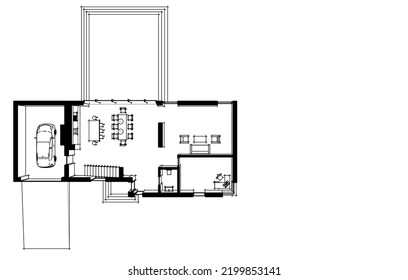 diseño de arquitectura de casa ilustración 3d